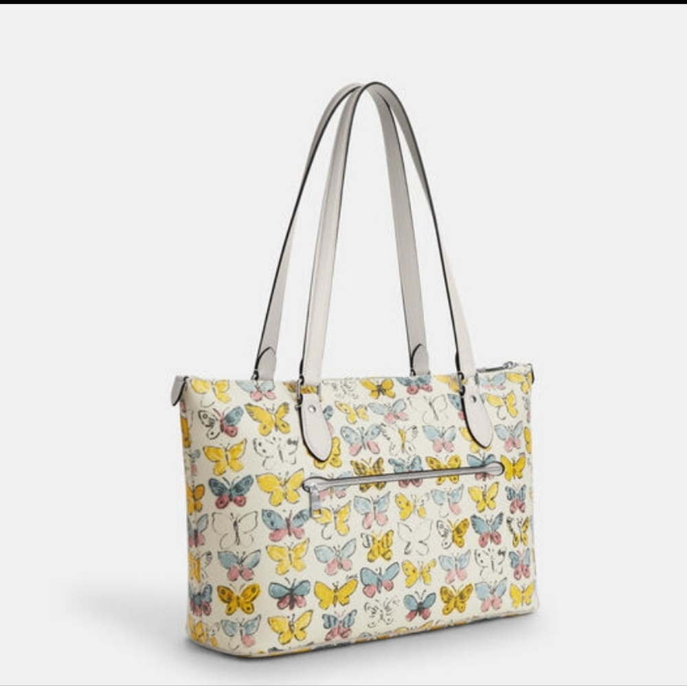 Coach Gallery Tote Bag With Butterfly Print